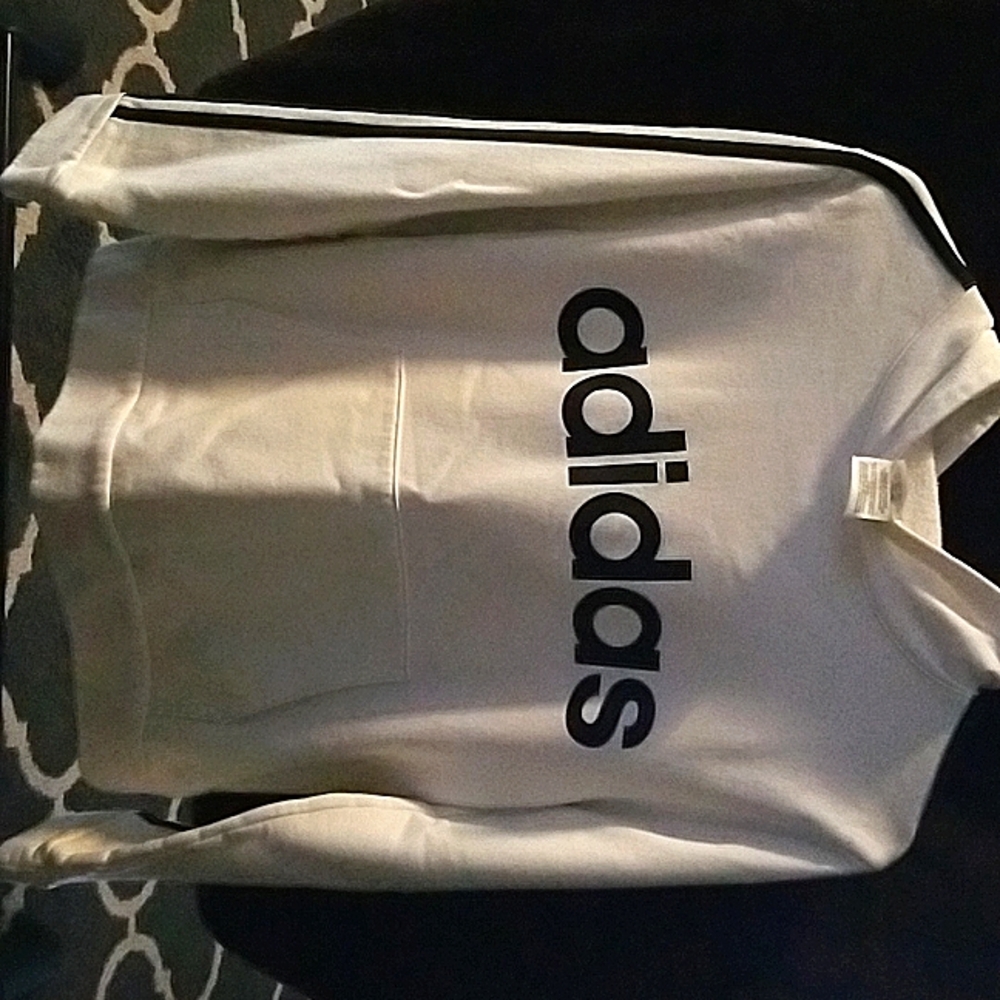 Large, Kids [14-16] Adidas White Sweater